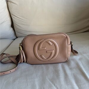 Gucci Beige Leather Crossbody Bag